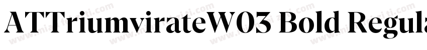ATTriumvirateW03 Bold Regular字体转换